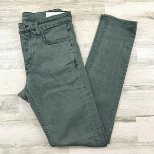 Rag & Bone Fit 2 Slim Fit Jeans Mid Rise Button Fly Hedlands Green Men's Sz 30